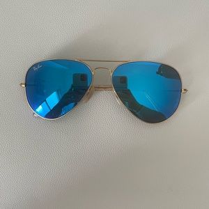 Blue and gold ray ban